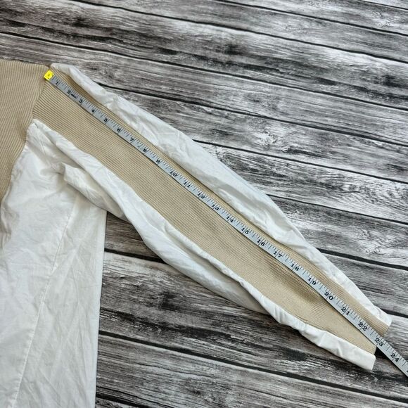 Soak & Sepia Women's Oversized Button Down Cardigan Sweater Blouse Brown White - Picture 12 of 14